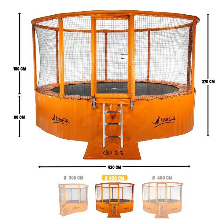 Trampoline professionnel extérieur Energi+ 430 %separator% plein air camping gîtes hôtels
